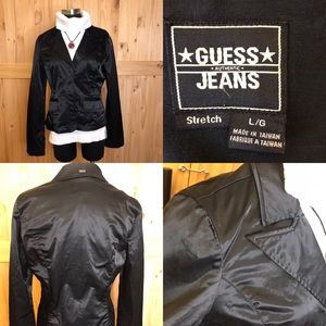 Guess Jeans  Stretch black satin like jacket